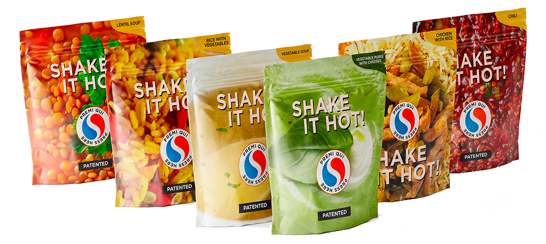 Sitevis pouch spout SHAKE IT HOT