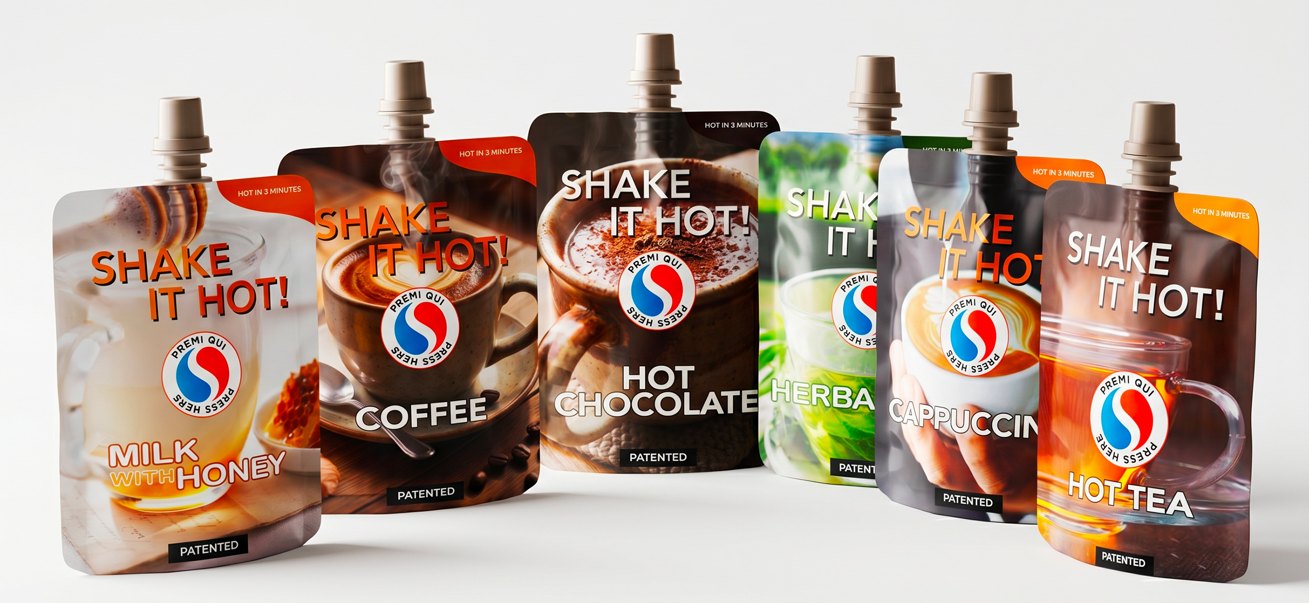 Sitevis pouch spout SHAKE IT HOT